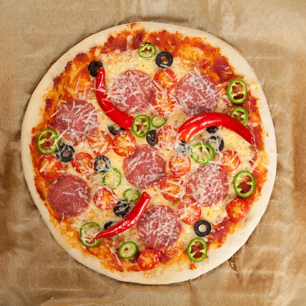 Deliziosa pizza fatta in casa — Foto Stock