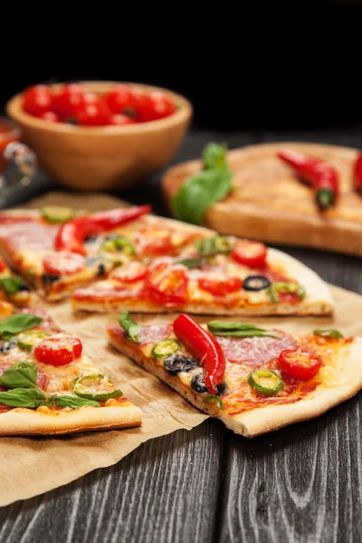 Finom házi pizza — Stock Fotó