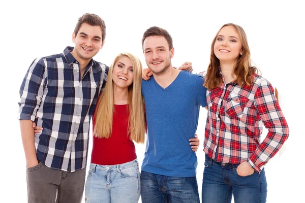 Groep gelukkige jongeren — Stockfoto