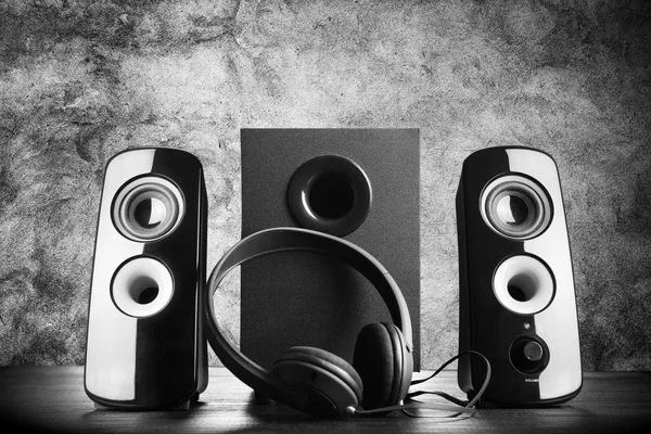 Σύγχρονο μαύρο ήχου ομιλητές — Φωτογραφία Αρχείου