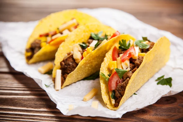 Deliciosos tacos — Fotografia de Stock