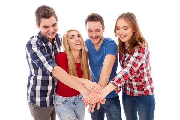 Gruppe glücklicher junger Menschen — Stockfoto