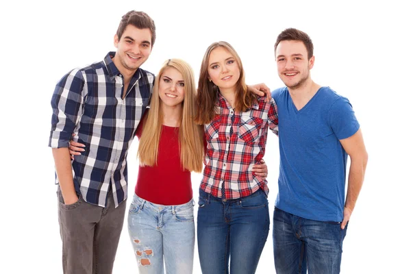 Gruppe glücklicher junger Menschen — Stockfoto