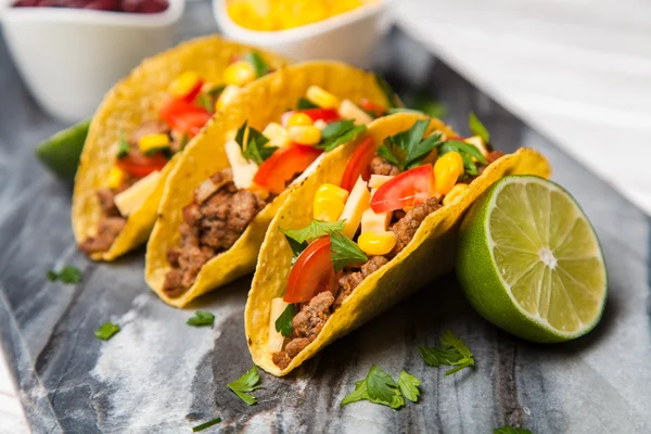 Deliciosos tacos — Fotografia de Stock