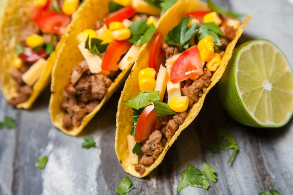 Deliciosos tacos — Fotografia de Stock