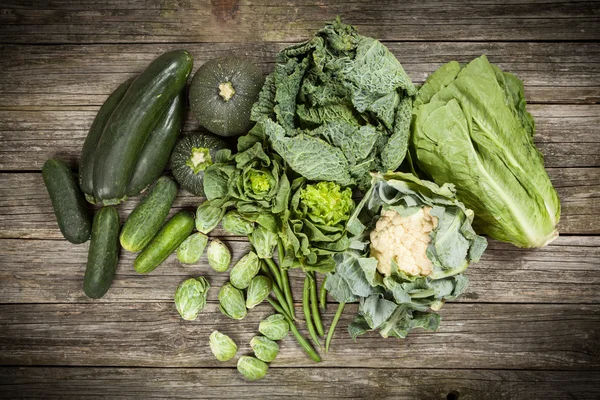 Ποικιλία από πράσινα λαχανικά — Φωτογραφία Αρχείου