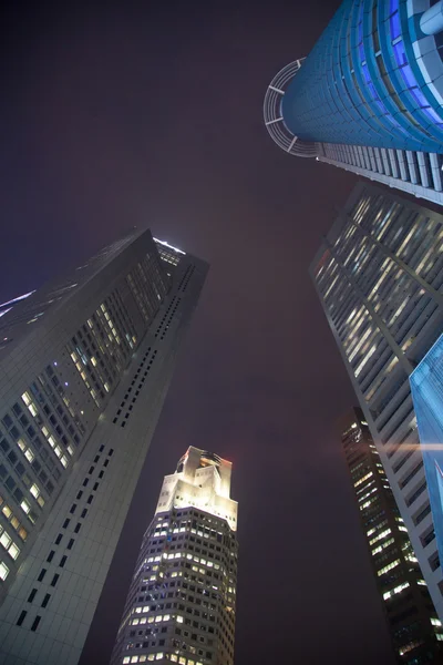 Centro de Singapur por la noche —  Fotos de Stock