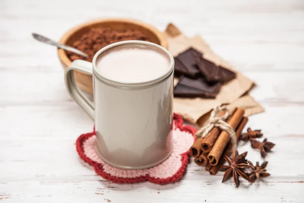 Chocoladedrinks met marshmallows — Stockfoto