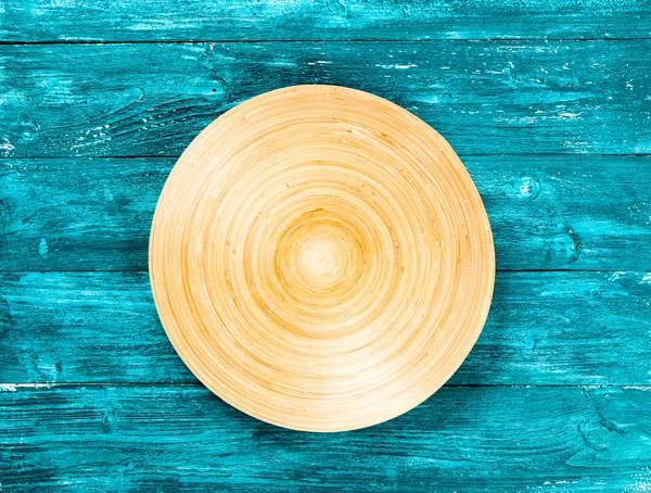 빈 대나무 접시 — 스톡 사진