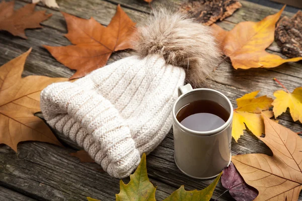 Sıcak giysiler ve bir fincan çay