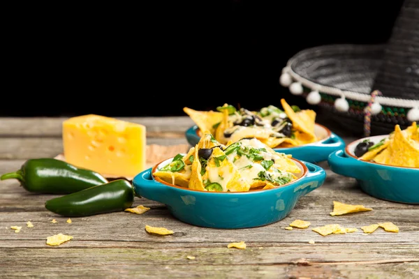 Nachos con queso derretido — Foto de Stock