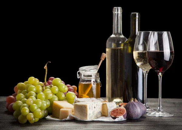 Vino e formaggio — Foto Stock