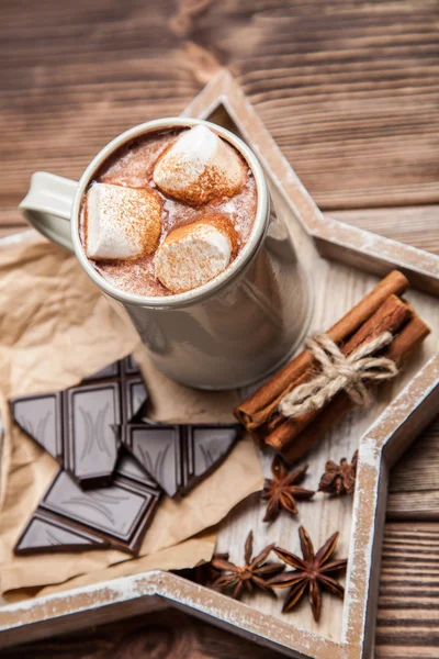 Cocoa drink with marshmallows — Stock Photo, Image