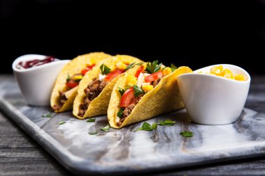 Lezzetli sığır eti tacos