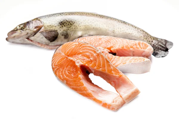 Tranches de filet de saumon — Photo