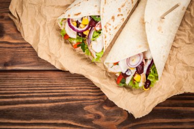 Tortilla maddeler karışımı ile