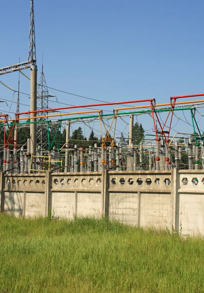 Elektrik yüksek gerilim Trafo Merkezi — Stok fotoğraf