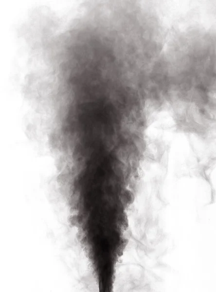 Černý kouř na bílém — Stock fotografie