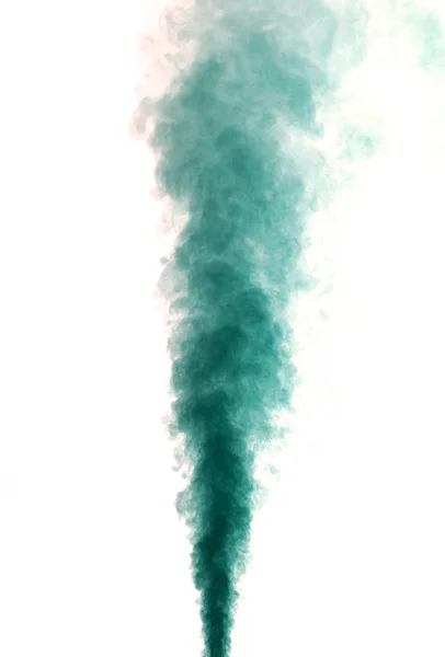 Green smoke on white — Stock Photo, Image