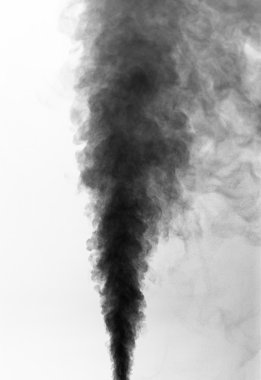 Beyaz üzerine siyah duman