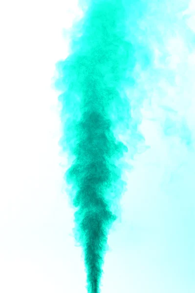 Green smoke on white — Stock Photo, Image