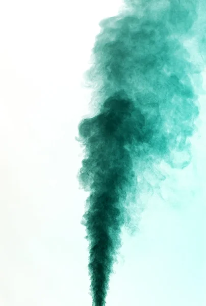 Green smoke on white — Stock Photo, Image