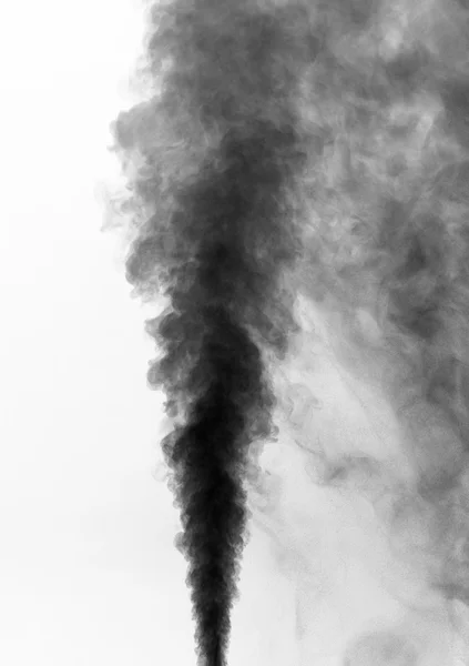 Humo negro sobre blanco — Foto de Stock