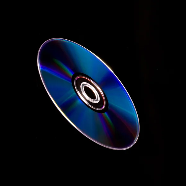 Vliegende compact disk — Stockfoto