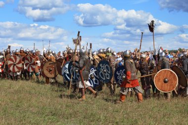 Ortaçağ savaş imar Voinovo Pole (savaşçılar alanı) yakınındaki Drakino, Rusya Federasyonu