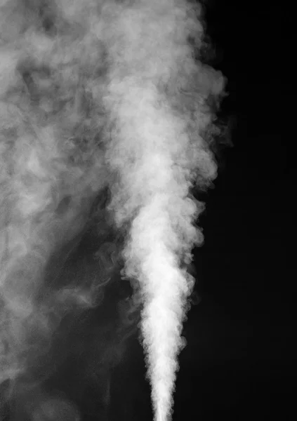 White vapor on the black background — Stock Photo, Image