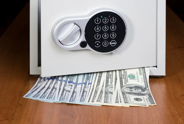 Safe with dollars — Stock Photo, Image