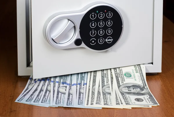 Safe with dollars — Stock Photo, Image