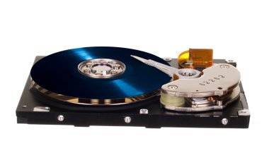 Sabit disk sürücüsü mavi vinil disk yerine Manyetik plaka ile