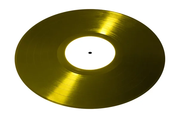Gele vinyl schijf — Stockfoto