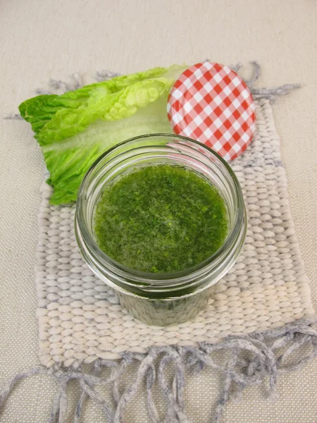 Smoothie verde com salada — Fotografia de Stock