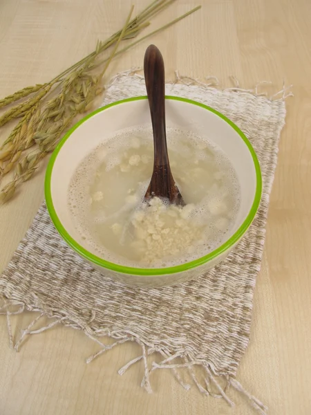 Домашний овсяный суп — стоковое фото