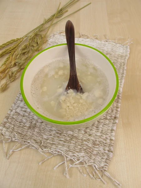 Zuppa di avena di farro fatta in casa — Foto Stock