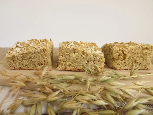 Zelfgemaakte oatcake en haver — Stockfoto