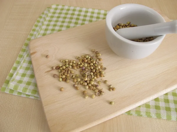 Semillas de cilantro y mortal — Foto de Stock