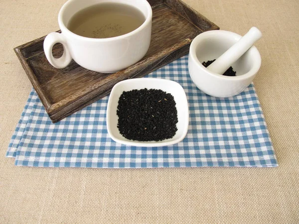 Una Tazza Cumino Nero — Foto Stock