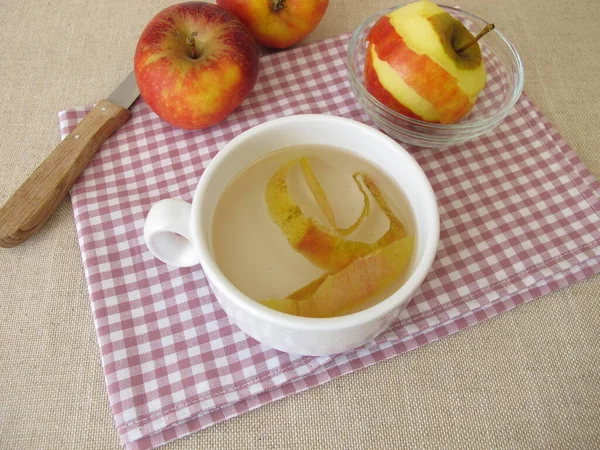 Apple Skin Tea Brewed Tea Made Apple Peel — Stock Photo, Image