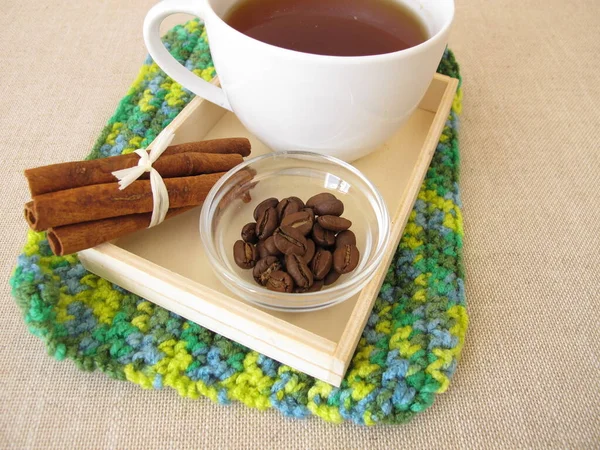 Caffè Chai Con Caffè Cannella — Foto Stock