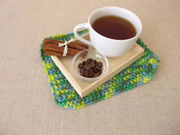 Káva Chai Čaj Kávou Skořicí — Stock fotografie