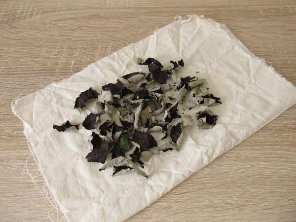 Feuilles Mûres Fermentées Séchées Pour Thé Noir Fait Maison — Photo