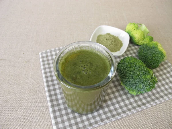 Groene Smoothie Met Broccoli — Stockfoto