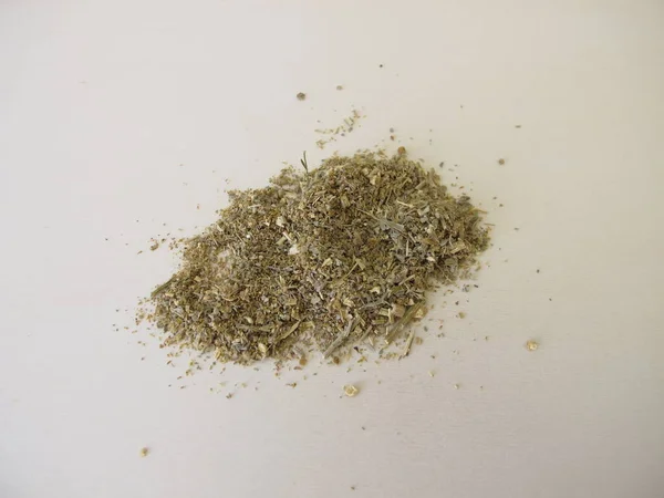 Gedroogde Absint Alsem Kruiden Een Houten Plank Artemisia Absinthium — Stockfoto