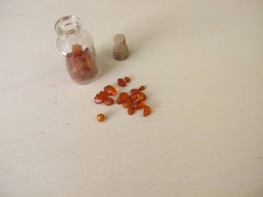 Honey yellow polished amber stones, natural amber from the Baltic Sea
