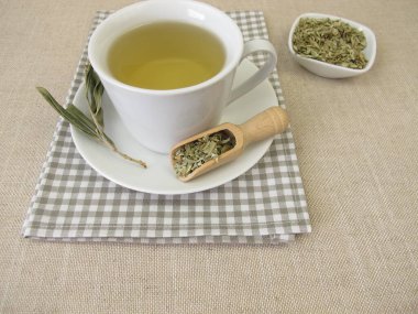 Olive leaf tea - tea from dried and cut olive leaves