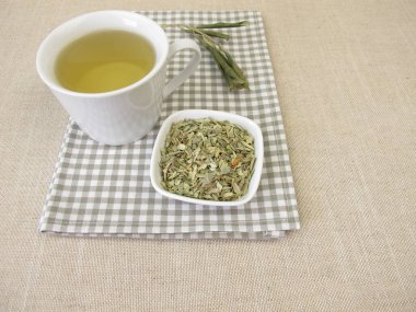 Olive leaf tea - tea from dried and cut olive leaves
