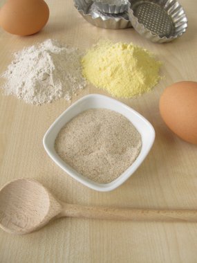 Zemin psyllium tohum kabuğu, buğday ve Mısır unu